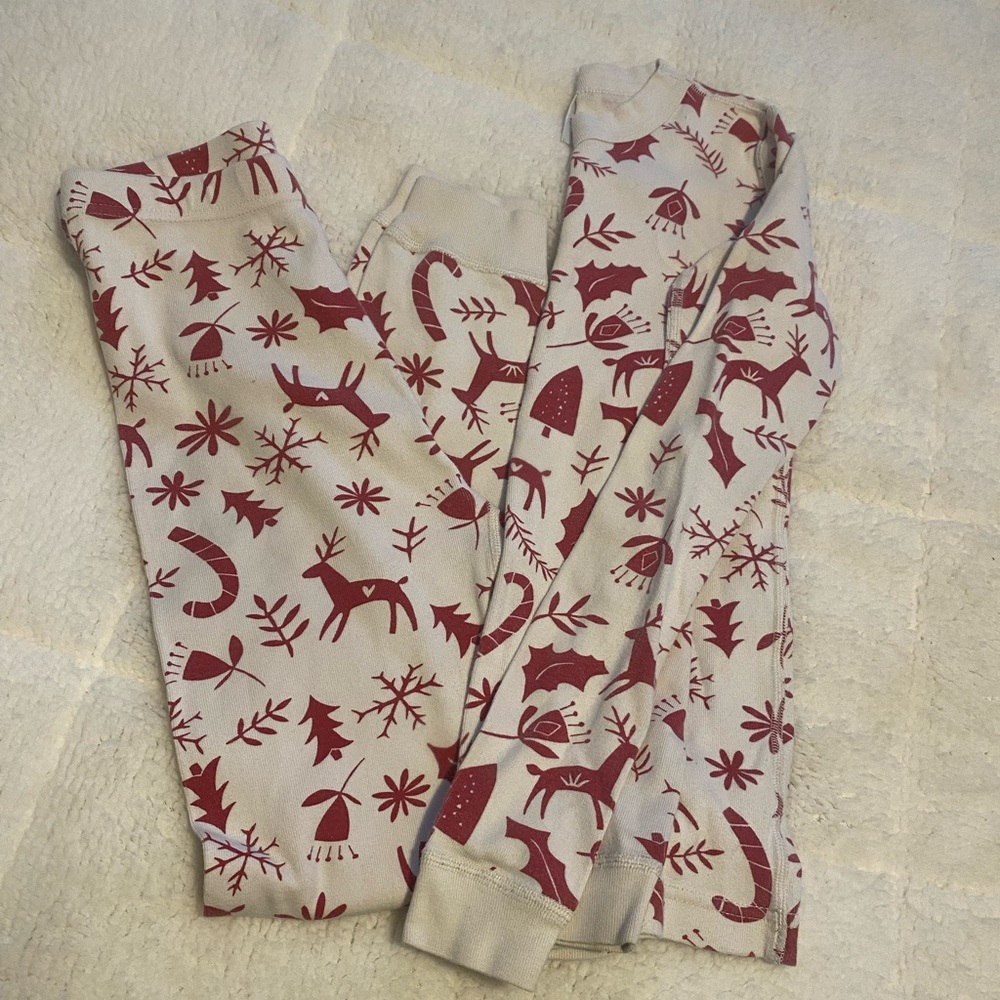 Hanna Andersson 100% Organic Cotton Size 10 Fitted Pajama Set